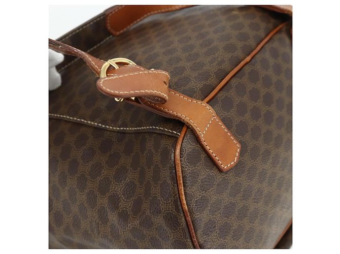 Céline CELINE Macadam Canvas Backpack PVC Leather Brown Gold - vista 15