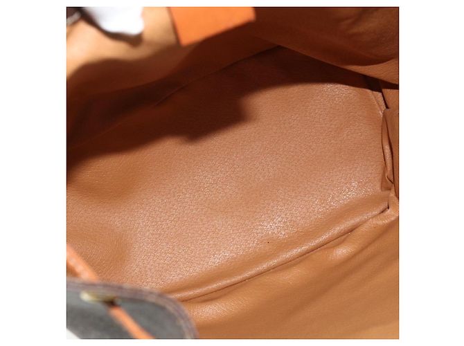 Céline CELINE Macadam Canvas Backpack PVC Leather Brown Gold - vista 19