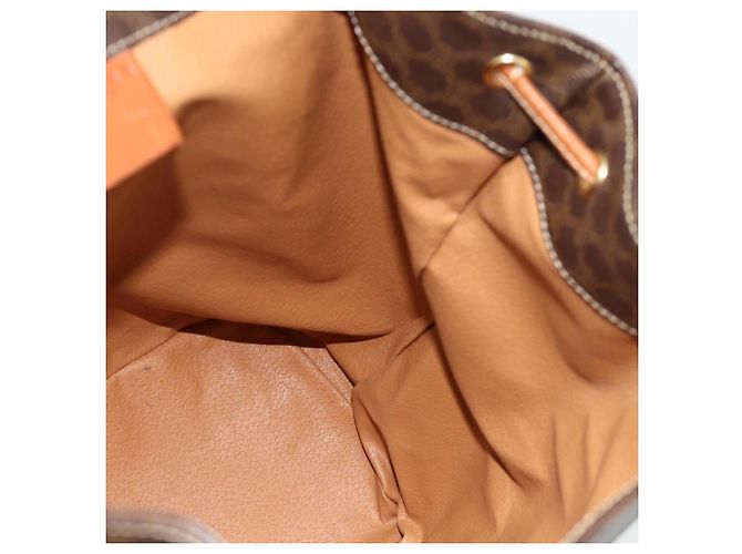 Céline CELINE Macadam Canvas Backpack PVC Leather Brown Gold - vista 20