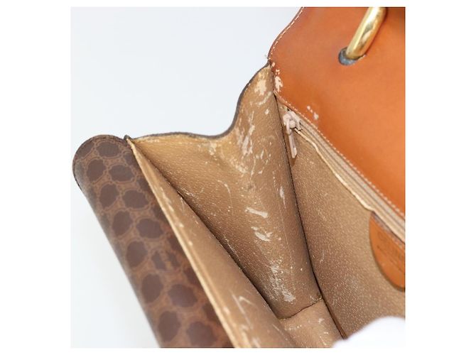 Céline CELINE Macadam Canvas Hand Bag PVC Leather Brown Gold - vista 20
