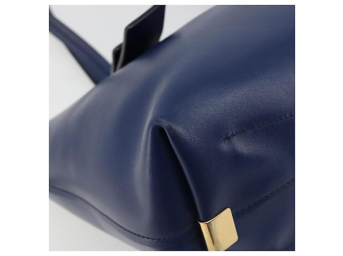 Chloé Chloe Tote Bag Leather Blue Gold - vista 12