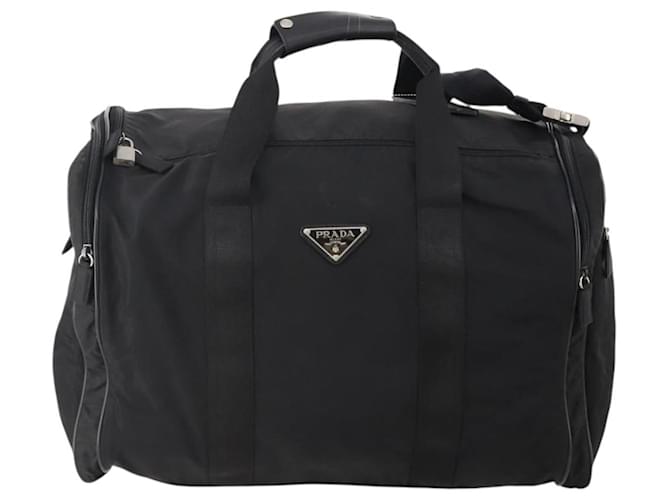 PRADA Boston Bag Nylon 2way Black Silver - vista 13