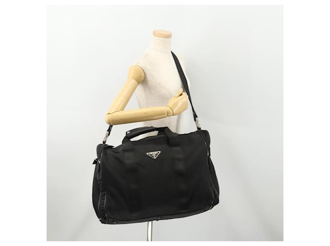 PRADA Boston Bag Nylon 2way Black Silver - vista 26