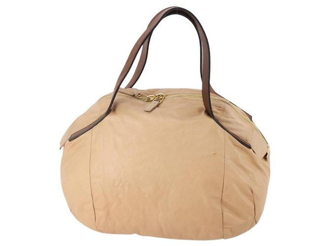 Céline CELINE Hand Bag Leather Beige Gold - vista 3