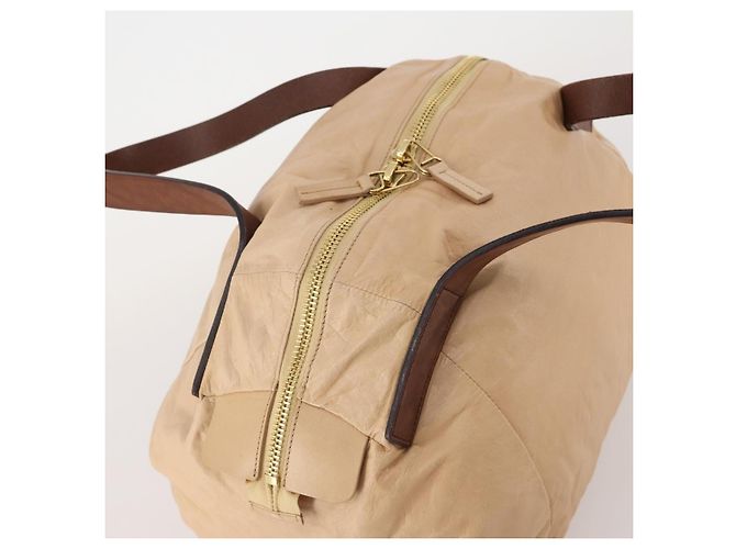 Céline CELINE Hand Bag Leather Beige Gold - vista 6