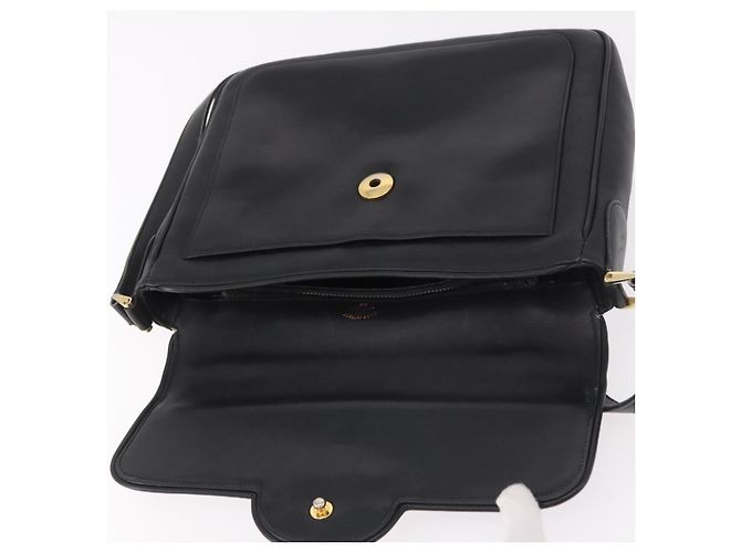 GUCCI Shoulder Bag Leather 2way Black Gold - vista 10