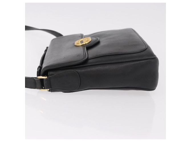 GUCCI Shoulder Bag Leather 2way Black Gold - vista 4