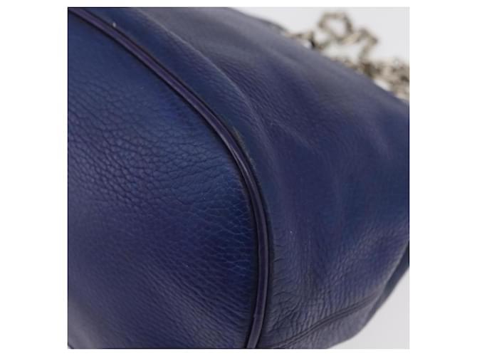 Céline CELINE Chain Shoulder Bag Leather Blue Silver - vista 11