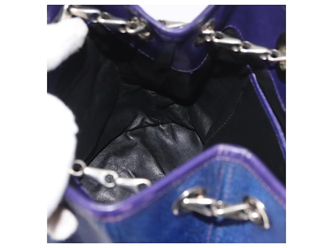 Céline CELINE Chain Shoulder Bag Leather Blue Silver - vista 17