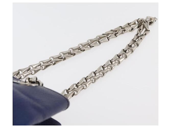 Céline CELINE Chain Shoulder Bag Leather Blue Silver - vista 8
