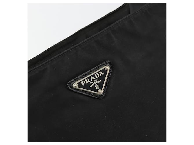 PRADA Shoulder Bag Nylon Black Silver - vista 14