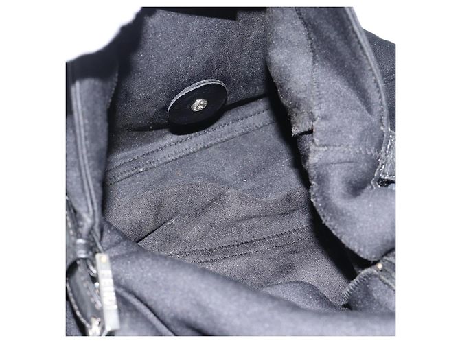 FENDI Mamma Baguette Shoulder Bag Cotton Jersey Black Silver - vista 11