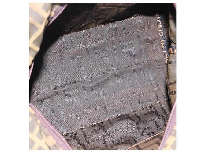 FENDI Zucca Canvas Hand Bag Black Brown - vista 11