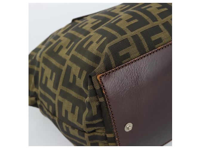 FENDI Zucca Canvas Hand Bag Black Brown - vista 16