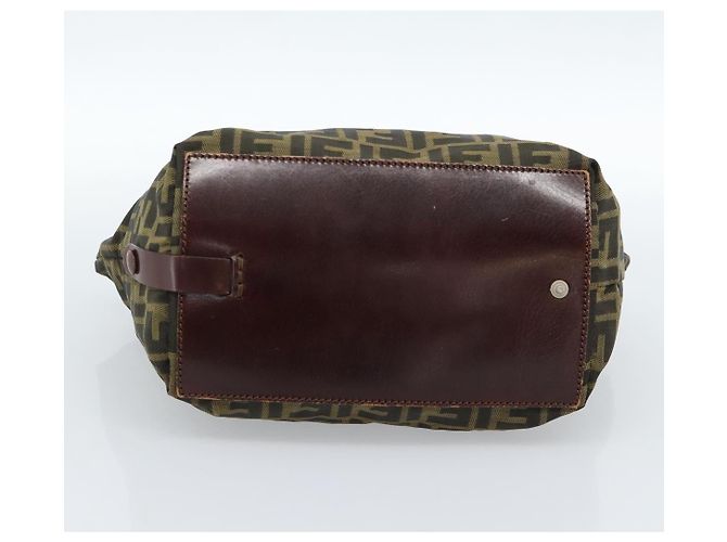 FENDI Zucca Canvas Hand Bag Black Brown - vista 5