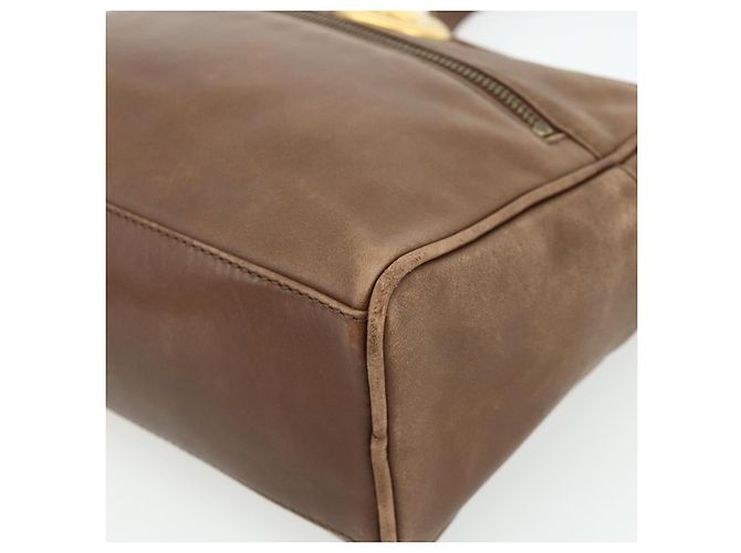 Céline CELINE Circle Shoulder Bag Leather Brown Gold - vista 10
