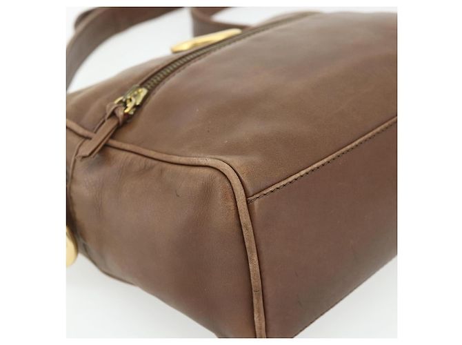 Céline CELINE Circle Shoulder Bag Leather Brown Gold - vista 11