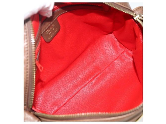 Céline CELINE Circle Shoulder Bag Leather Brown Gold - vista 16