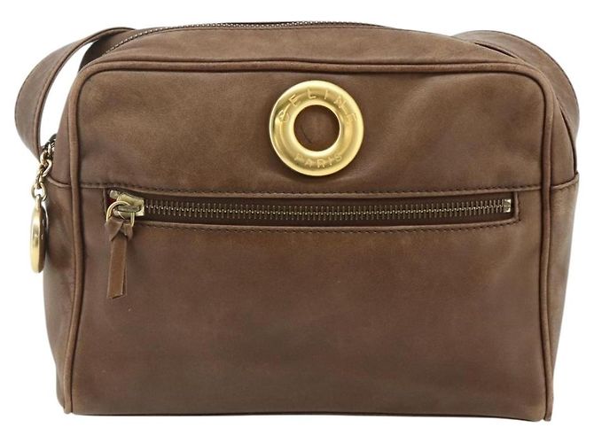 Céline CELINE Circle Shoulder Bag Leather Brown Gold - vista 2