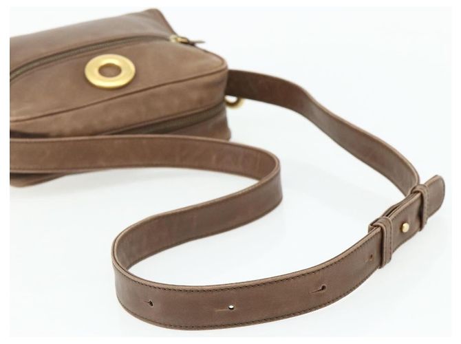 Céline CELINE Circle Shoulder Bag Leather Brown Gold - vista 7