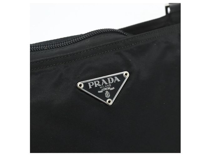 PRADA Schultertasche Nylon Black Silver - Ansicht 14