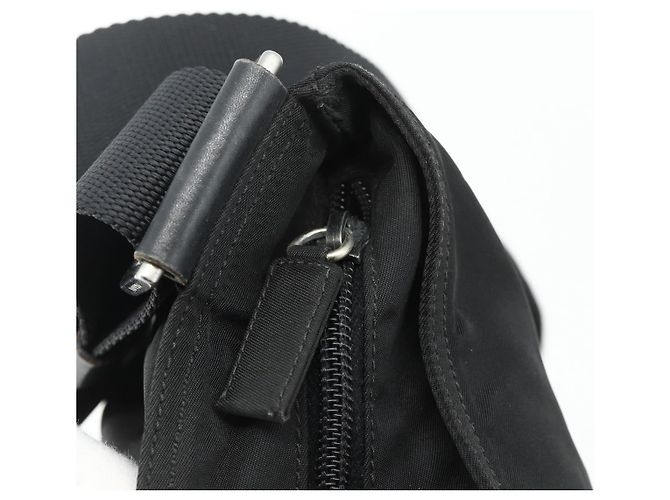 PRADA Schultertasche Nylon Black Silver - Ansicht 16