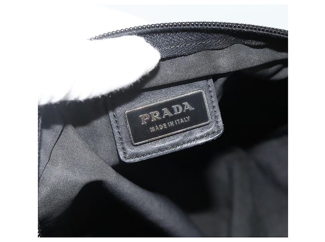 PRADA Schultertasche Nylon Black Silver - Ansicht 17