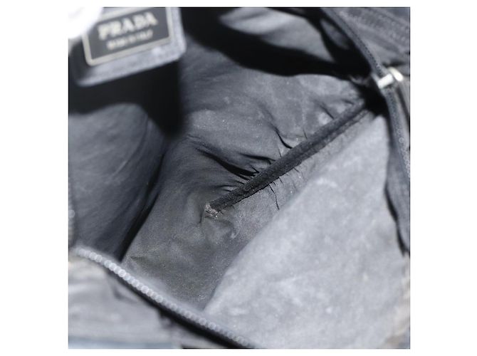 PRADA Schultertasche Nylon Black Silver - Ansicht 19