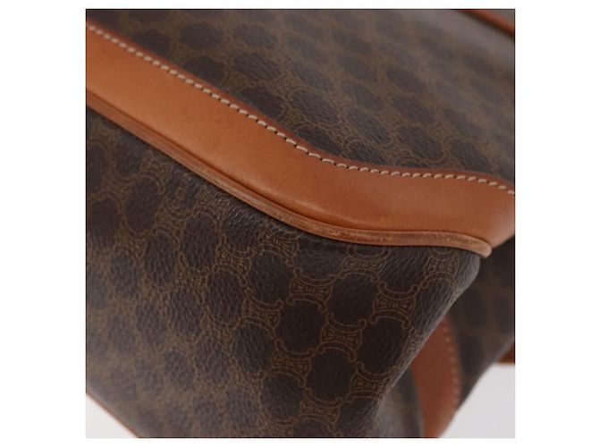 Céline CELINE Macadam Canvas Hand Bag PVC Leather Brown Gold - vista 13