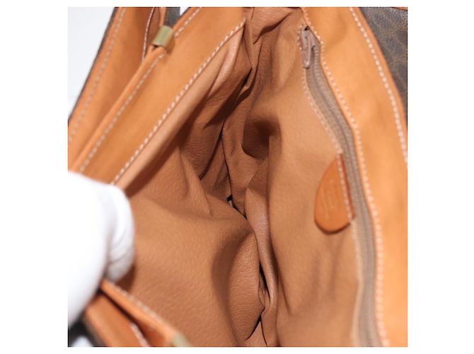Céline CELINE Macadam Canvas Hand Bag PVC Leather Brown Gold - vista 18
