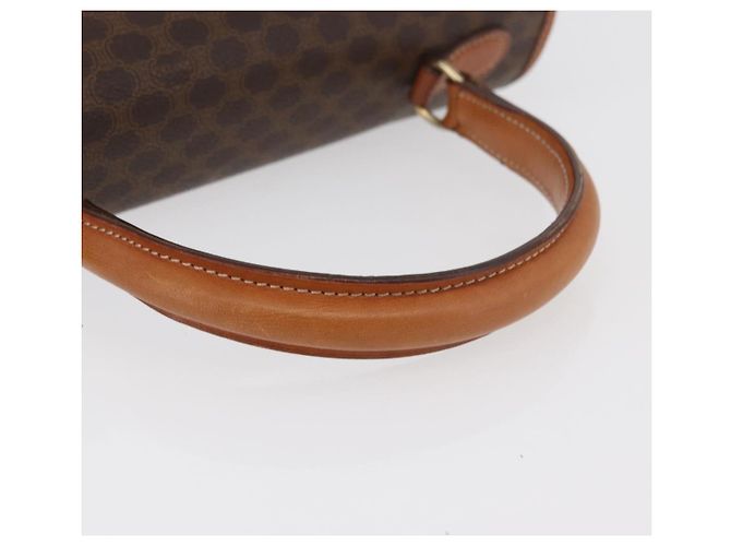 Céline CELINE Macadam Canvas Hand Bag PVC Leather Brown Gold - vista 7