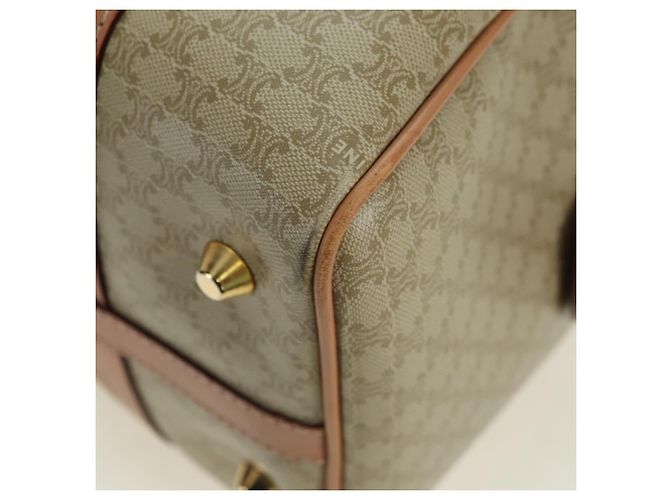 Céline CELINE Macadam Canvas Mini Boston Bag PVC Beige Gold - vista 14
