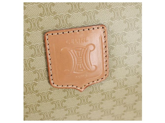 Céline CELINE Macadam Canvas Mini Boston Bag PVC Beige Gold - vista 16