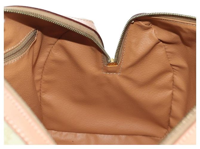 Céline CELINE Macadam Canvas Mini Boston Bag PVC Beige Gold - vista 19