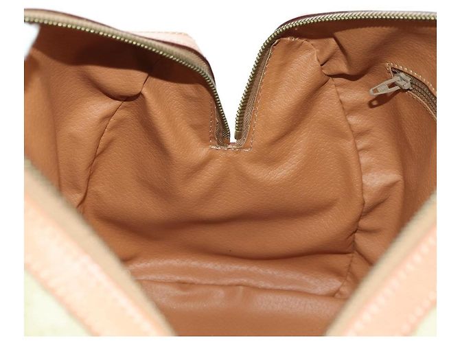 Céline CELINE Macadam Canvas Mini Boston Bag PVC Beige Gold - vista 20