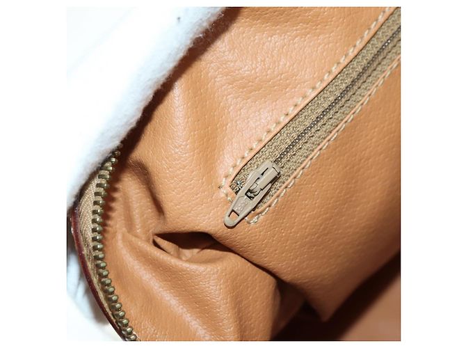 Céline CELINE Macadam Canvas Mini Boston Bag PVC Beige Gold - vista 21
