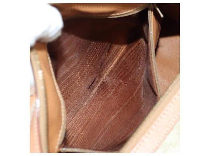Céline CELINE Macadam Canvas Mini Boston Bag PVC Beige Gold - vista 22