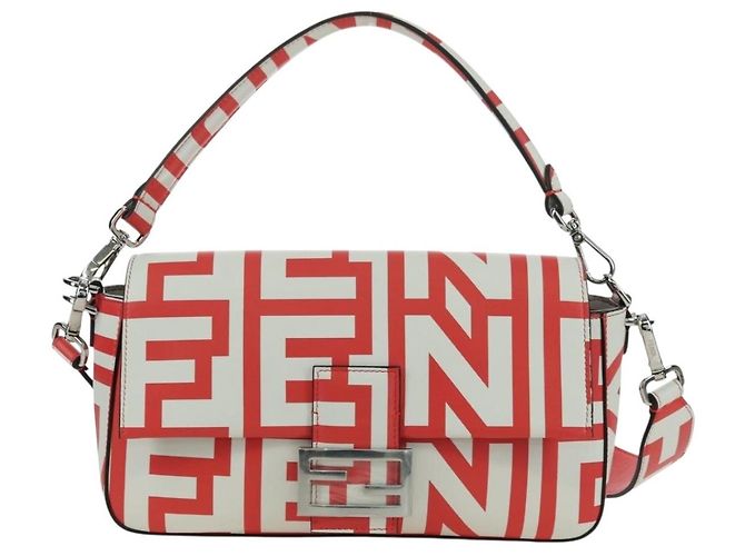 FENDI Marc Jacobs Collaboration Mamma Baguette Leather 2way Red - vista 13