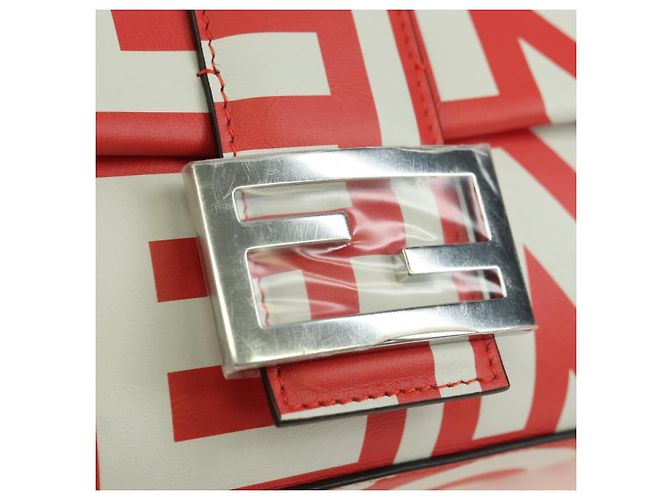 FENDI Marc Jacobs Collaboration Mamma Baguette Leather 2way Red - vista 20
