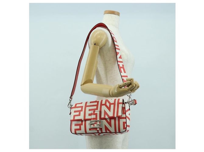 FENDI Marc Jacobs Collaboration Mamma Baguette Leather 2way Red - vista 27