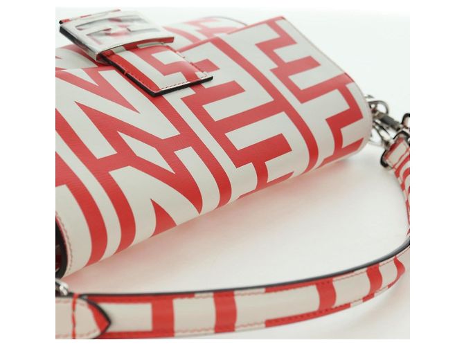 FENDI Marc Jacobs Collaboration Mamma Baguette Leather 2way Red - vista 6