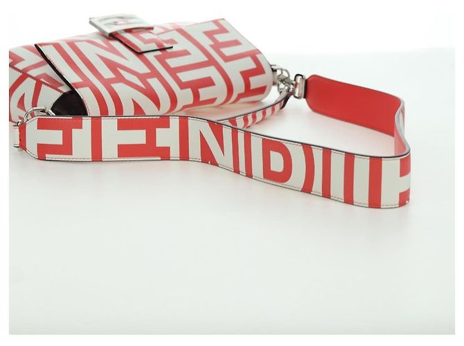 FENDI Marc Jacobs Collaboration Mamma Baguette Leather 2way Red - vista 8