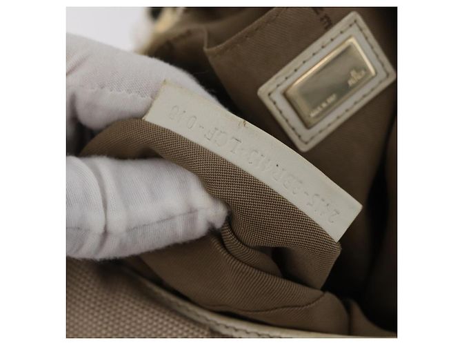 FENDI Shoulder Bag Canvas Leather Beige Gold - vista 12