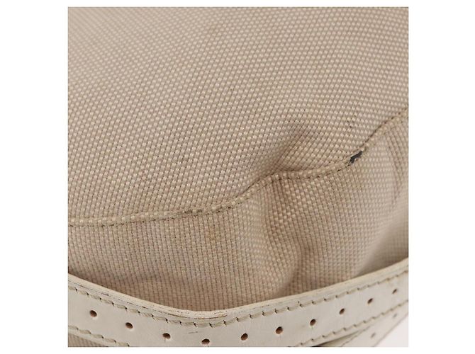 FENDI Shoulder Bag Canvas Leather Beige Gold - vista 15