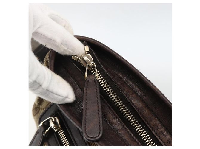 GUCCI GG Canvas Shoulder Bag Outlet Beige Silver 388930 - vista 10