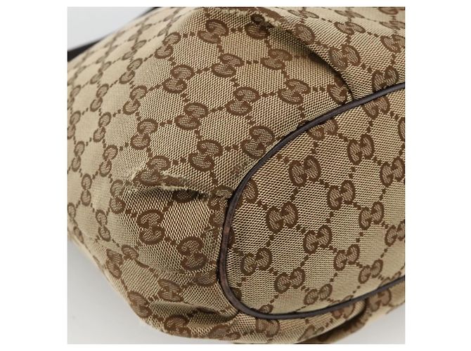 GUCCI GG Canvas Shoulder Bag Outlet Beige Silver 388930 - vista 14