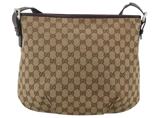 GUCCI GG Canvas Shoulder Bag Outlet Beige Silver 388930 - vista 2
