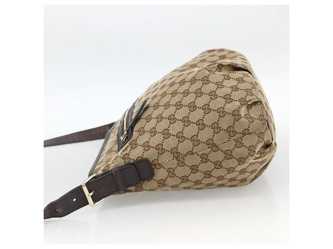 GUCCI GG Canvas Shoulder Bag Outlet Beige Silver 388930 - vista 3