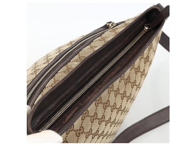 GUCCI GG Canvas Shoulder Bag Outlet Beige Silver 388930 - vista 6