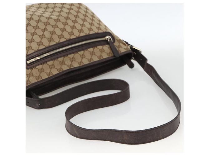 GUCCI GG Canvas Shoulder Bag Outlet Beige Silver 388930 - vista 7